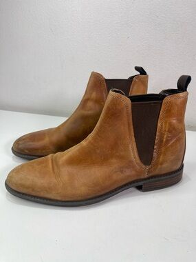 Steve Madden Theodore Tan Men’s Ankle Boots 9 D Dress Shoes Preppy Casual
